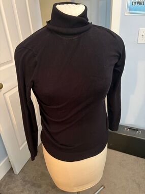 Andrew Marc Black Ribbed Knit Sweater